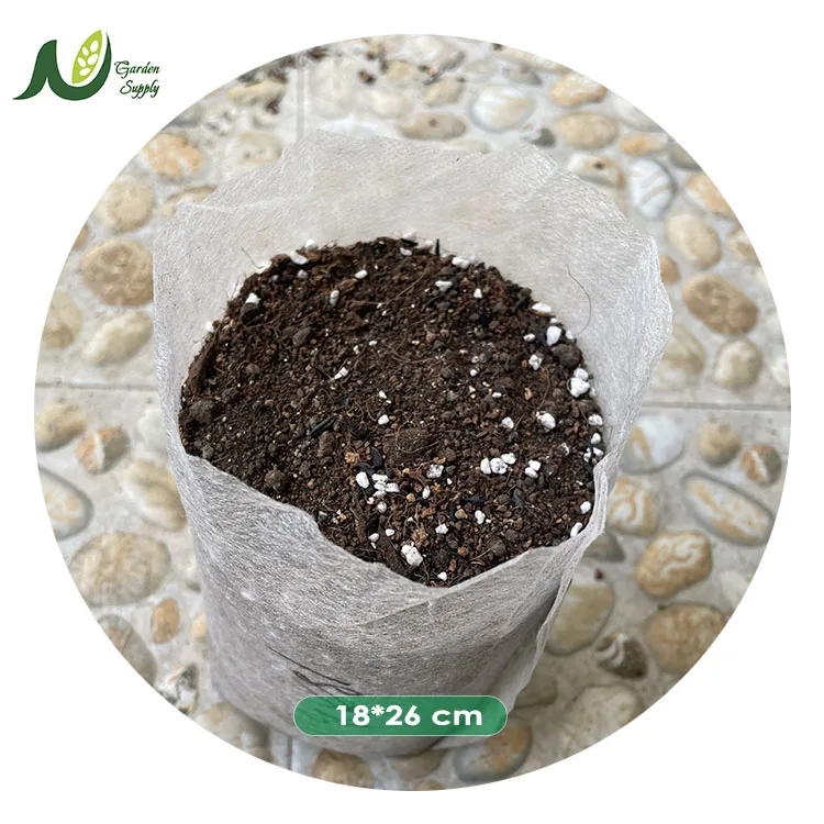 Naturix Garden Supply 1000 pcs Ecofriendly Non Woven Permeable Fabric Biodegradable Nursery plant growing bags