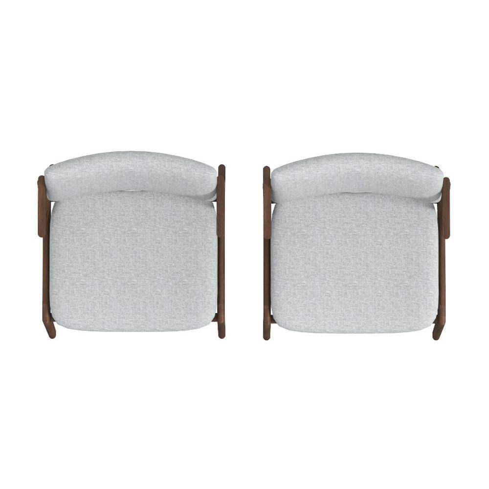 Ashcroft Imports Furniture Co. Vego Light Grey Fabric Dining Chairs (Set of 2) ASH0345