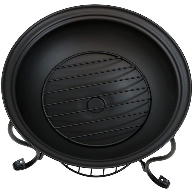 Sunnydaze Decor RCM-LG171 18.75-in W Black Steel Wood-Burning Fire Pit