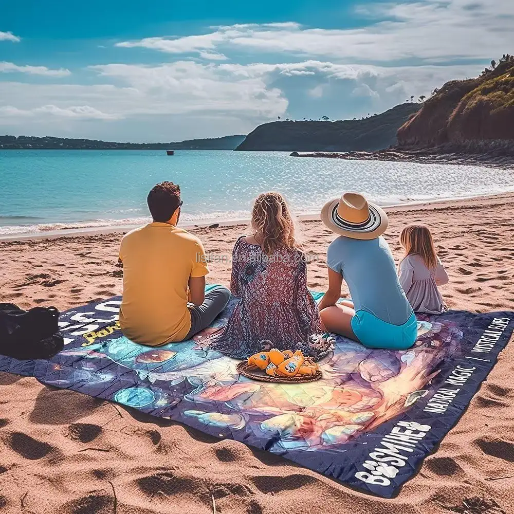 Camping Accessories 2022 Waterproof Picnic Beach Mat Sand proof Beach Blanket Soft Picnic Blanket