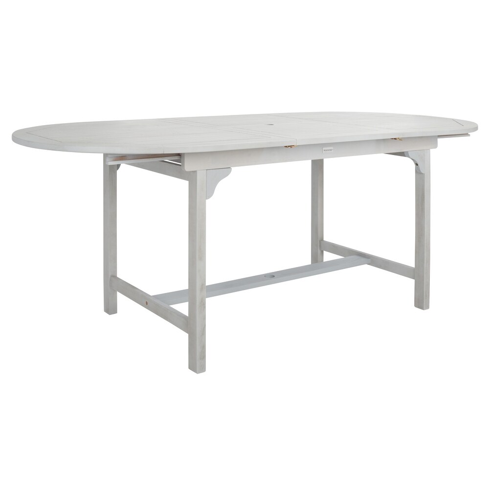 SAFAVIEH Hikaru 6 Chair 1 Table Extendable Patio Dining Set