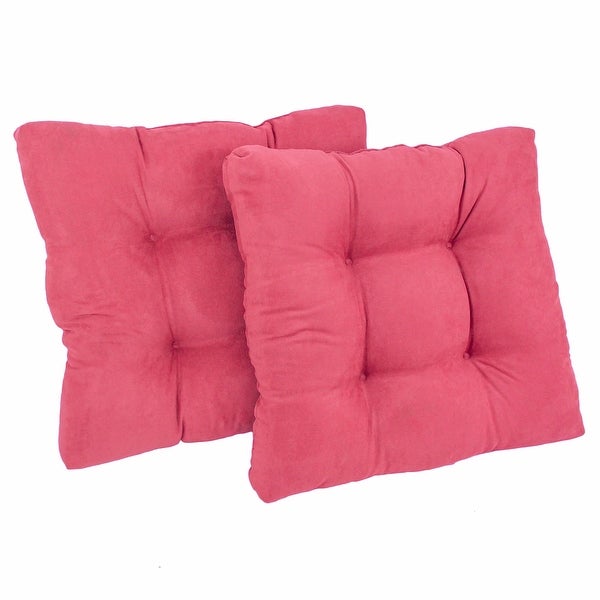 19-inch Square Microsuede Chair Cushion (Set of 1， 2， or 4) - 19 x 19