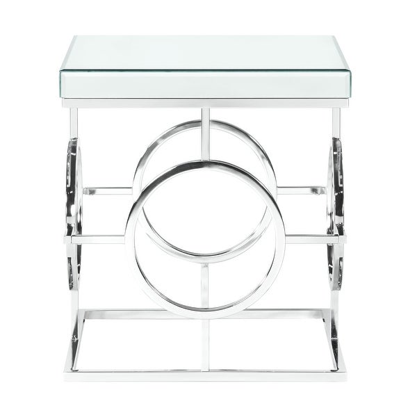 Picket House Furnishings Katie Square Mirrored End Table