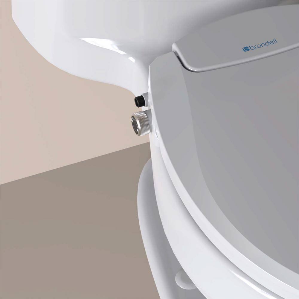 Brondell Swash Ecoseat Non-Electric Bidet Seat for Elongated Toilet in White S101-EW