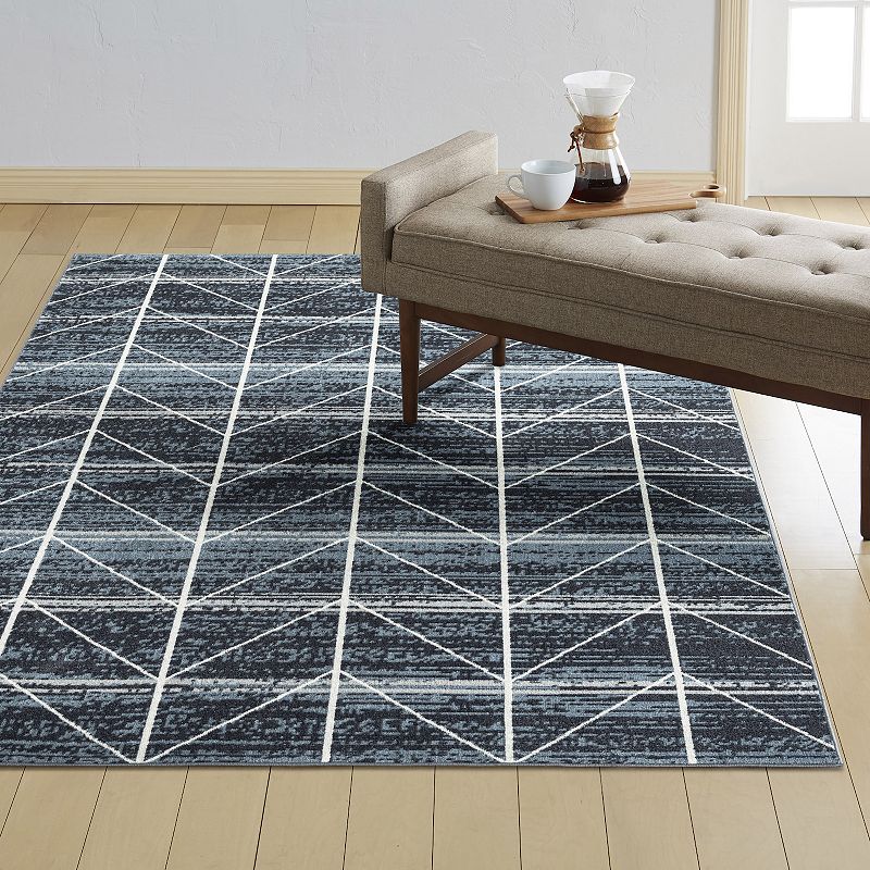 Everwash Treasure Arrow Modern Geometric Area Rug