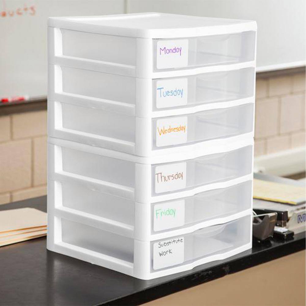 Sterilite Wide Portable Countertop 3-Drawer Desktop Storage Unit (3-Pack) 3 x 20938003