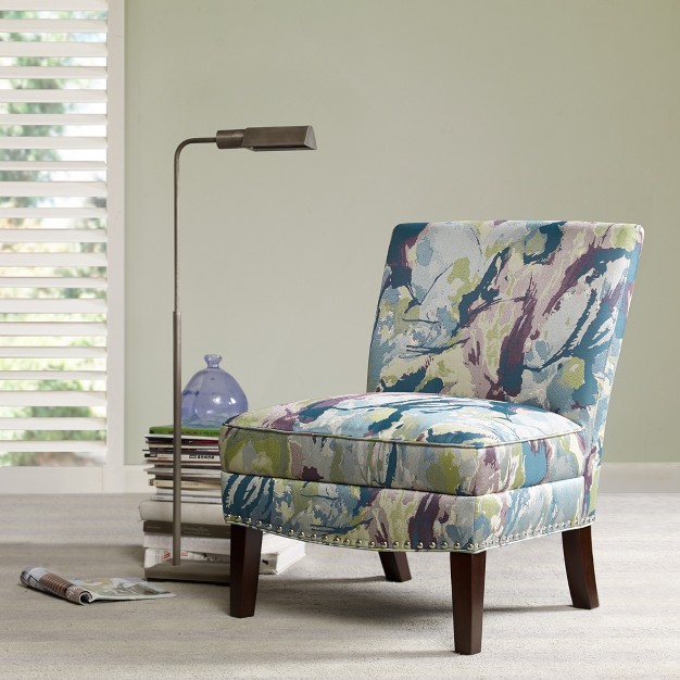 Karly Slipper Accent Chair Blue cream Madison Park