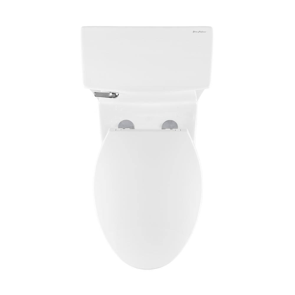 Swiss Madison Classe 1Piece 128 GPF Single Flush Handle Elongated Toilet in White Seat Included