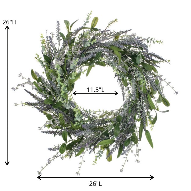 Sullivans Artificial Lavender Wreath 26 quot h Purple