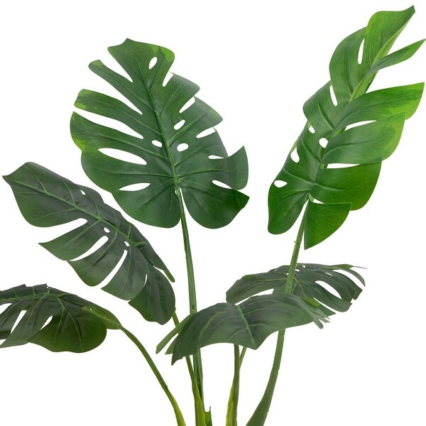 35 Green Wide Leaf Monstera Artificial Potted Plant