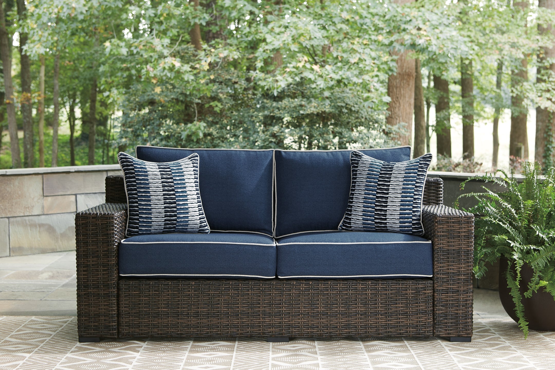 Grasson Lane Outdoor Sofa, Loveseat and Ottoman