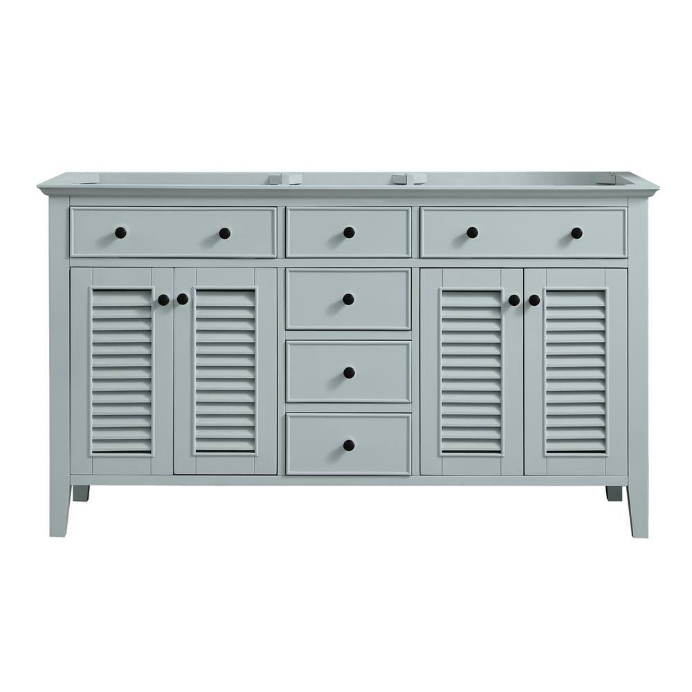 Home Decorators Collection Fallworth 60 in. W x 21-12 in. D Bathroom Vanity Cabinet Only in Light Green 19115-V60-LG