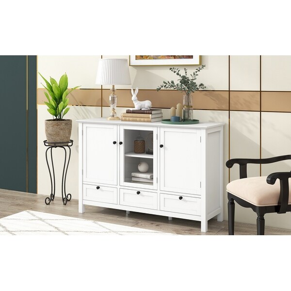 44.9'' Accent Cabinet Modern Console Table Sideboard for Living Room Dining Room With 2 Doors; 3 Drawers - 44.9