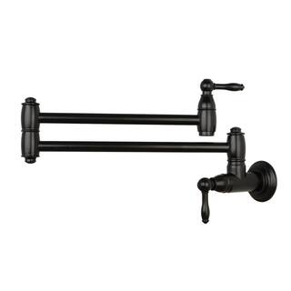 Akicon Wall-Mounted Pot Filler Faucet in Matte black AK288-MB