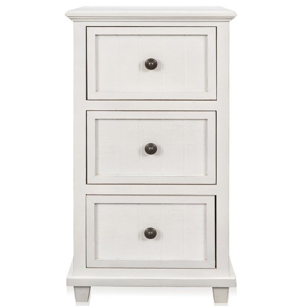 Egg Shell Three Drawer Side Table