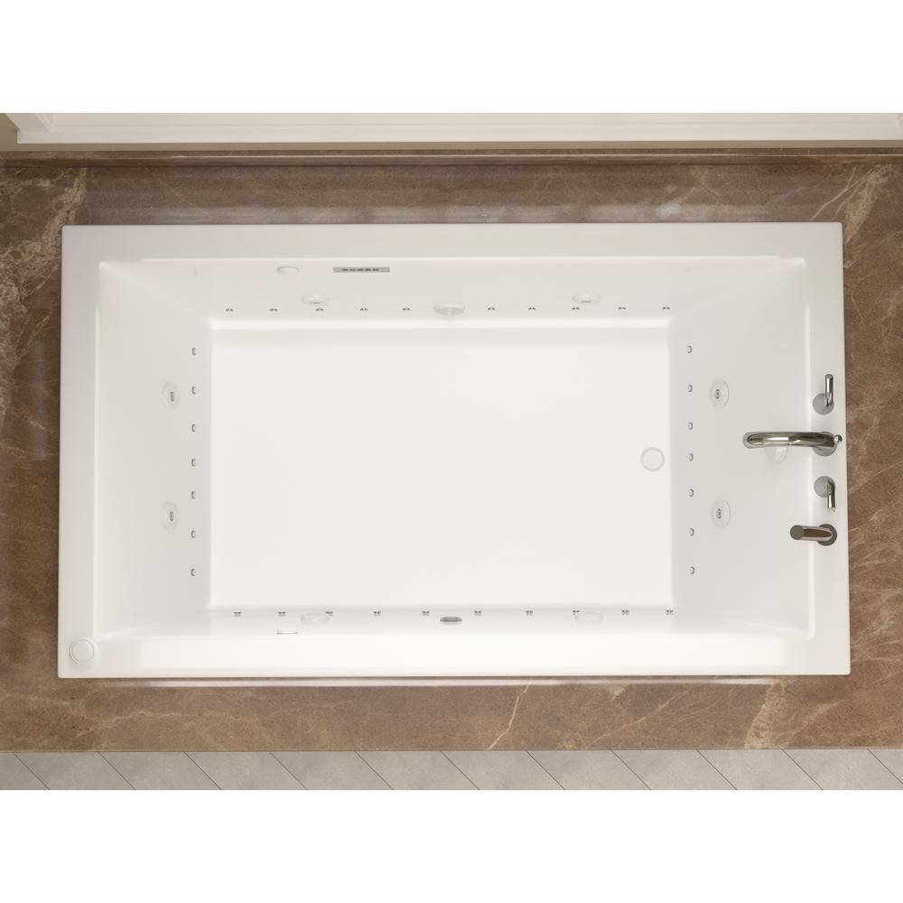 Universal Tubs Sapphire Diamond Series 5 ft. Right Drain Rectangular Drop-in Whirlpool and Air Bath Tub in White HD3260VNDRX