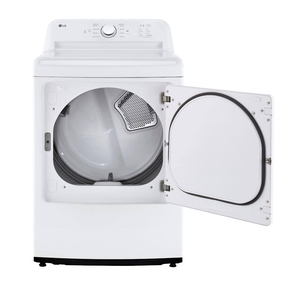 LG 7.3 cu. ft. Ultra Large High Efficiency Gas Dryer in White DLG6101W