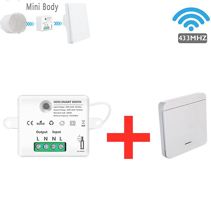 Tuya Wireless Mini Switch Remote Control Relay Module 20v 10a  Rf Receiver And Wall Switch Wall Panel Linght Transmitter Home