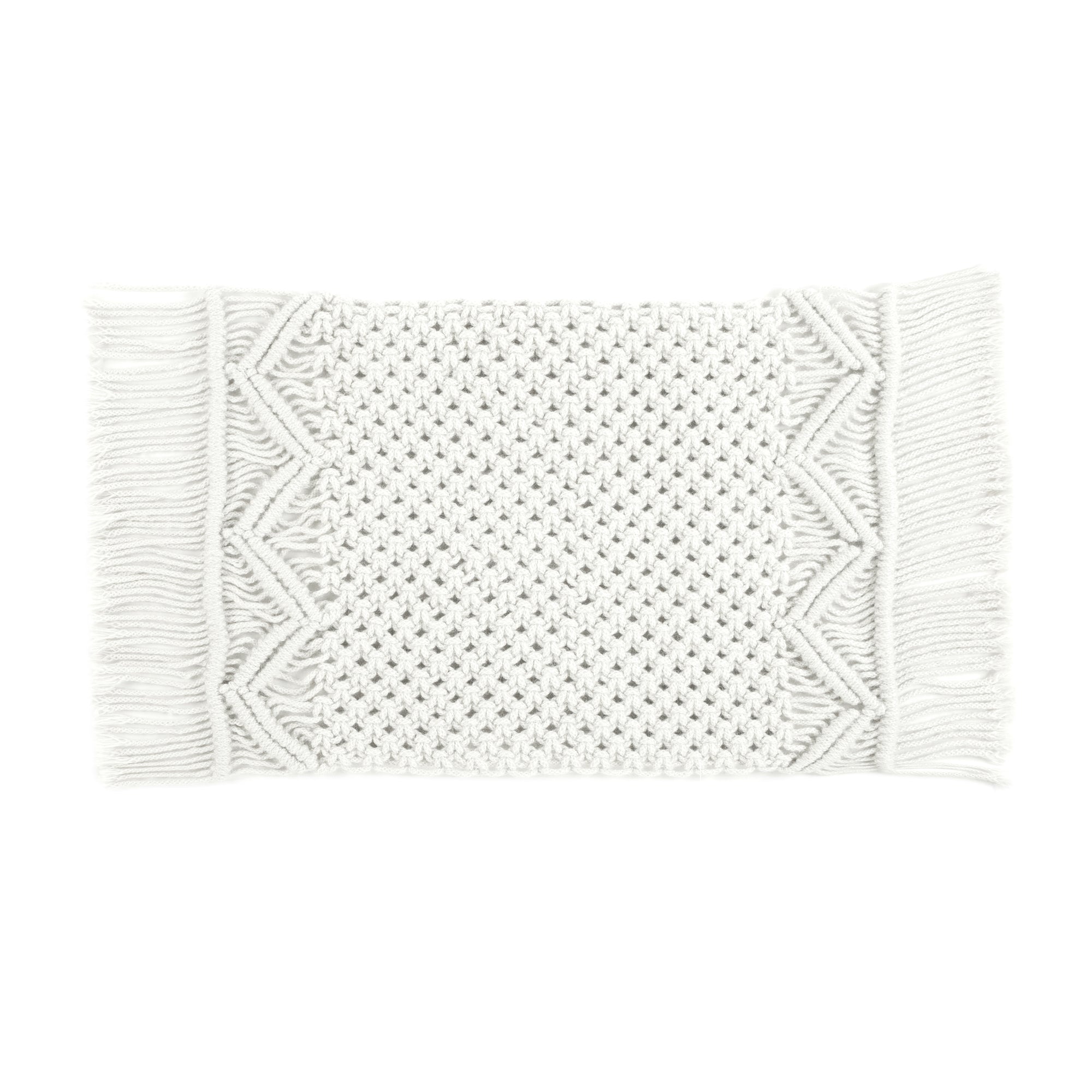 Boho Macrame Indoor/Outdoor Placemat 2-Pack Set