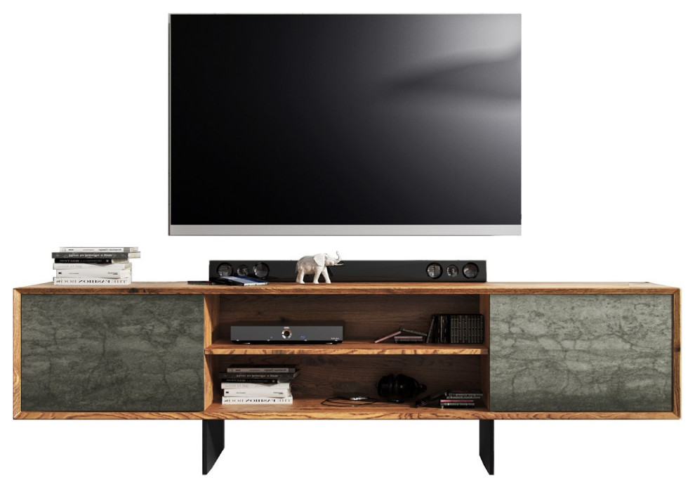 IDA Solid Wood TV Stand   Transitional   Entertainment Centers And Tv Stands   by MAXIMAHOUSE  Houzz