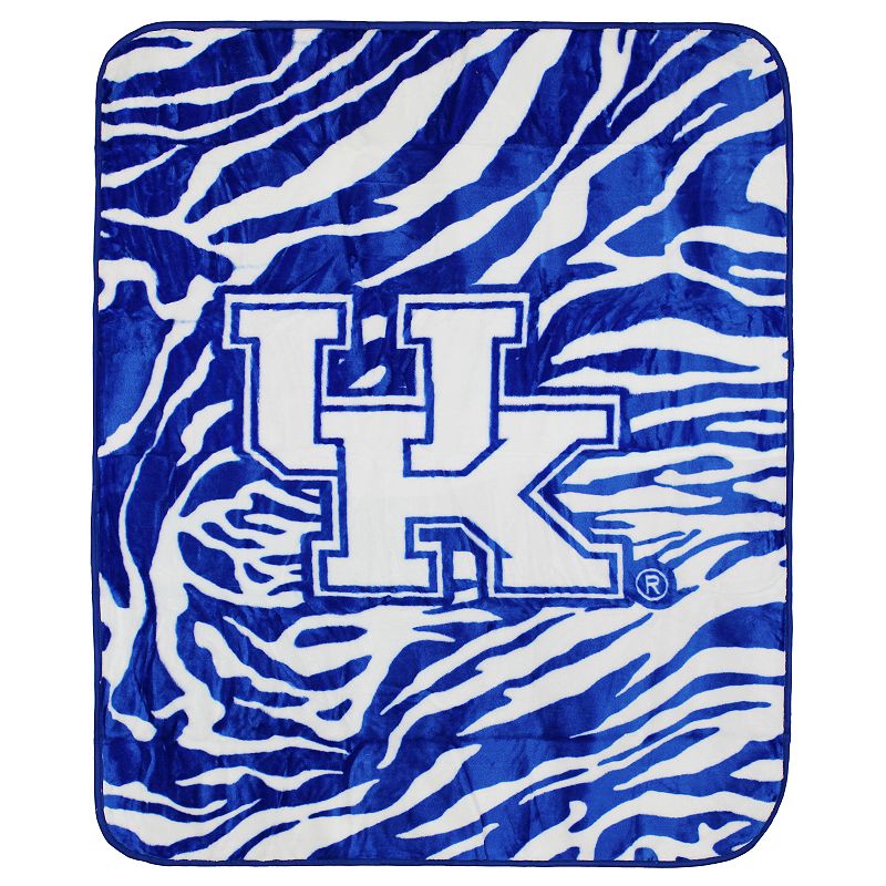 NCAA Kentucky Wildcats Soft Raschel Throw Blanket