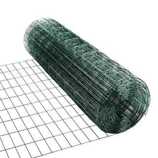 Everbilt 3 ft. x 50 ft. 16-Gauge Green PVC-Coated Steel Welded Wire Garden Fencing 83071