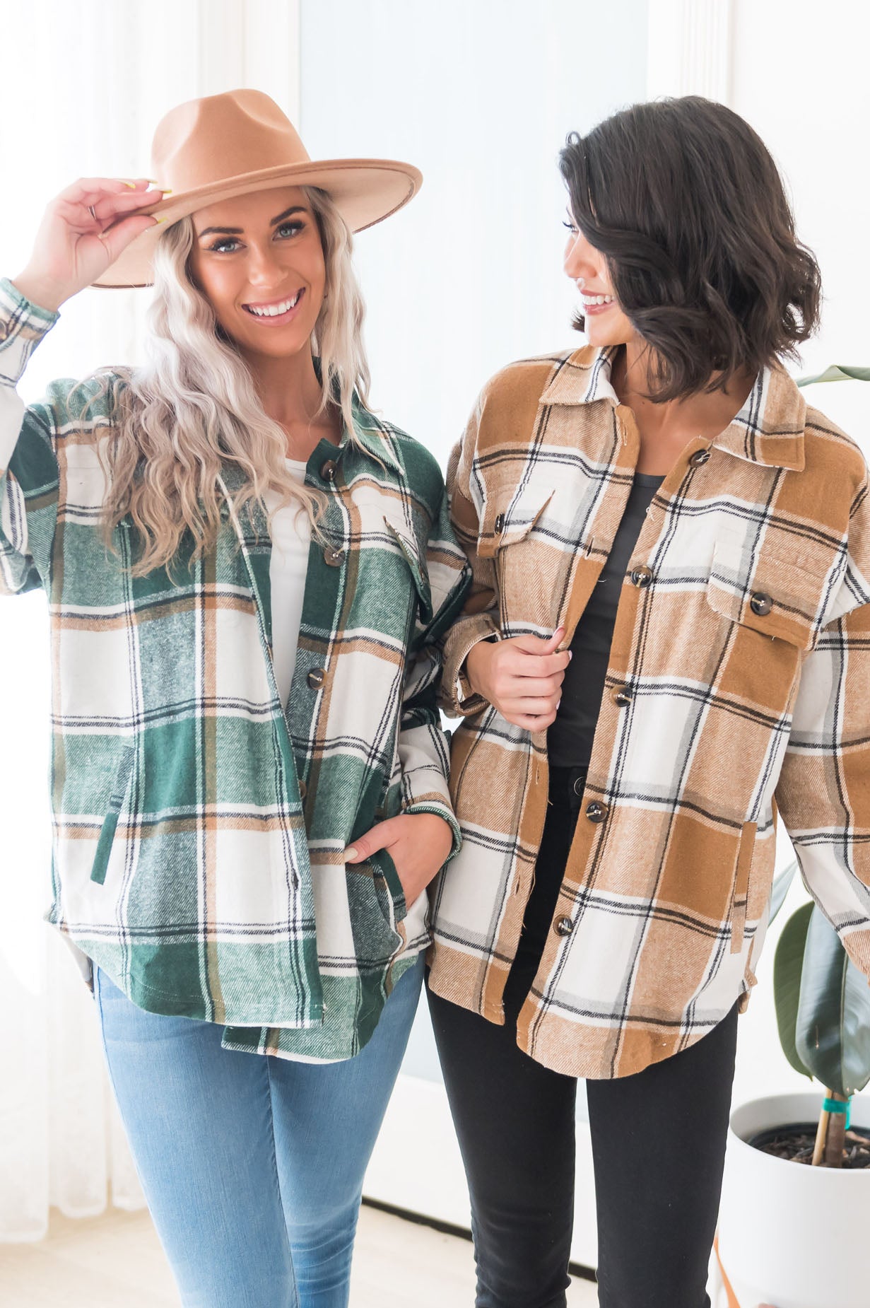 Forever Cozy Modest Plaid Jacket