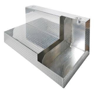 Delta L-Shaped Aluminum Liquid Transfer Tank in Silver Metallic 437000