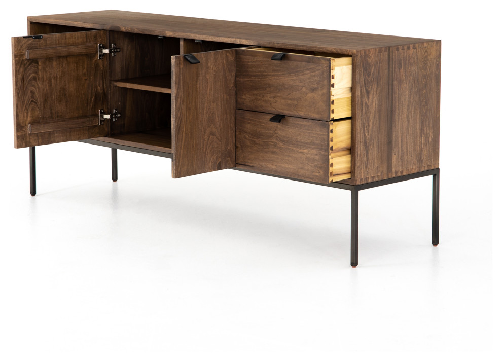 Trey Media Console   Industrial   Entertainment Centers And Tv Stands   by Four Hands  Houzz