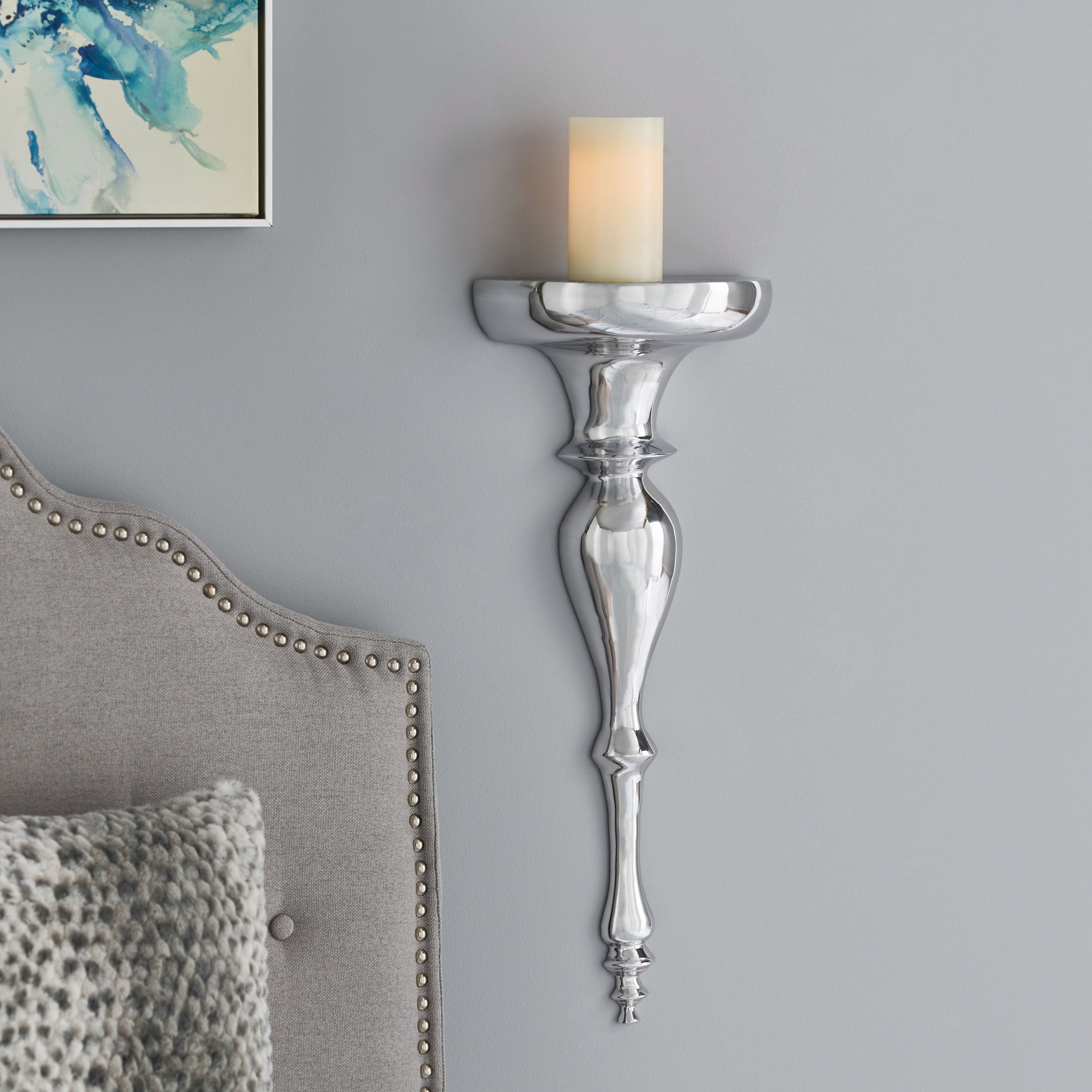 Smyrna Modern Handcrafted Aluminum Shelf Sconce