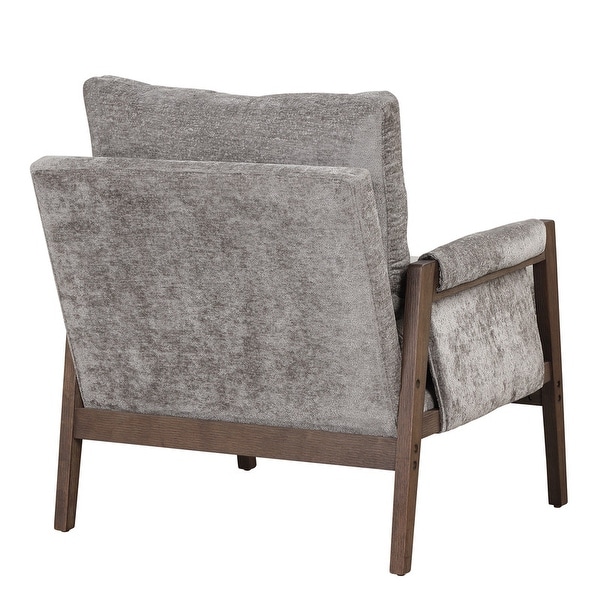 Modern Velvet Accent Chair，Leisure Chair with Solid Wood Frame