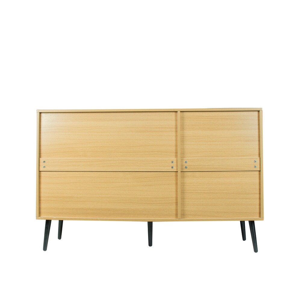 55 inch Wood Sideboard with 4 Long Drawers