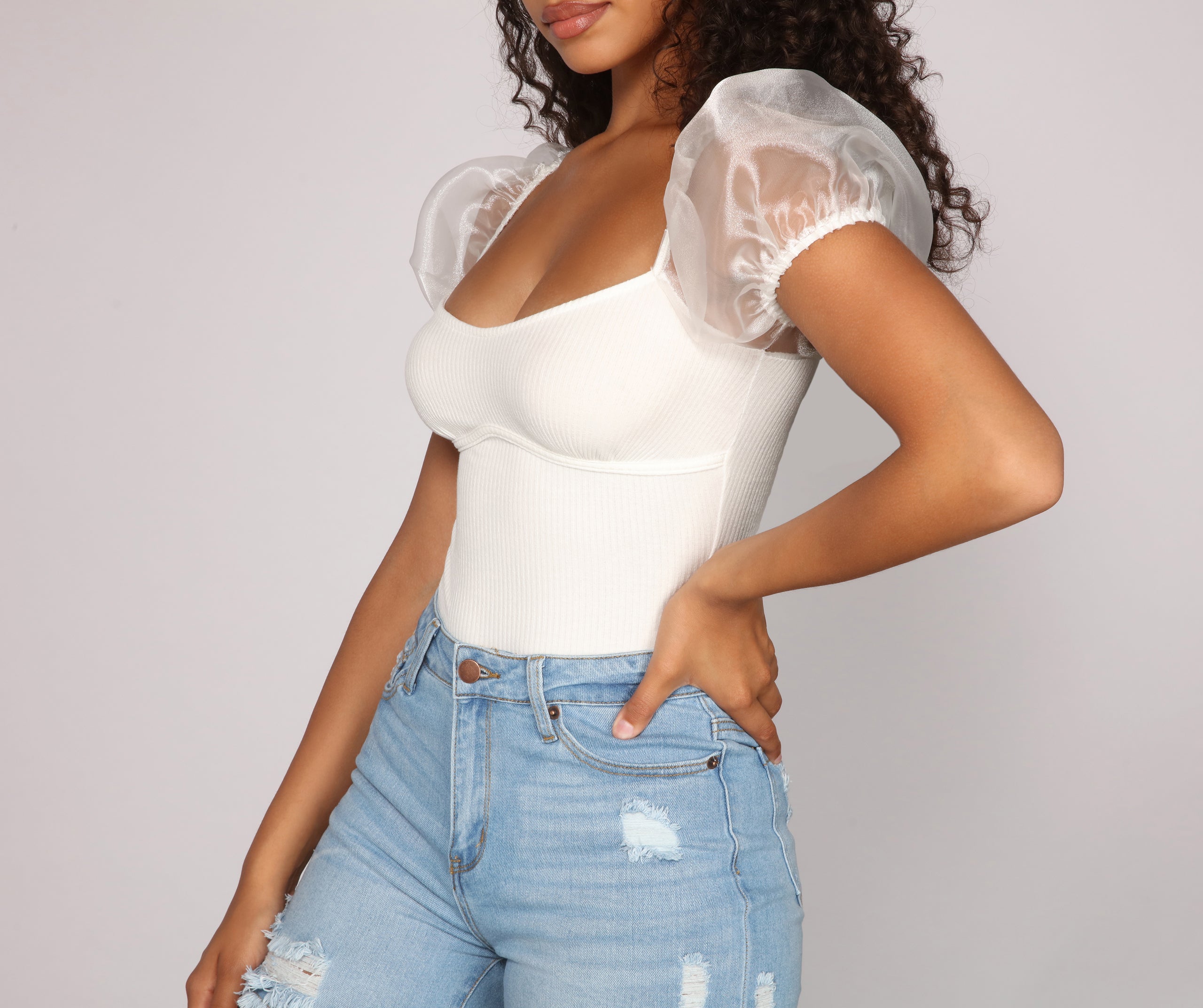 Add Some Flair Puff Sleeve Bodysuit