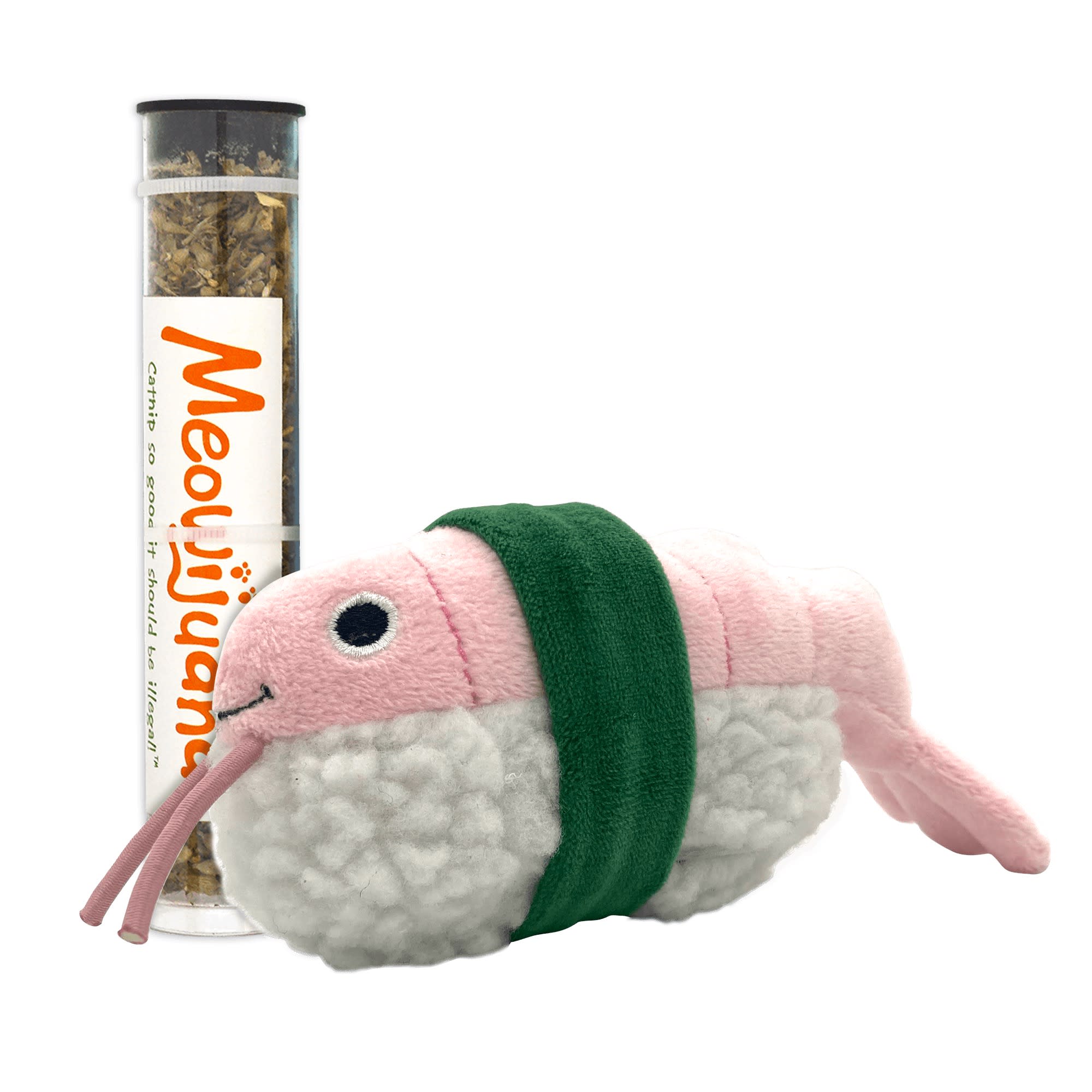 MEOWIJUANA Get Wrapped Sushi Cat Toy， Medium