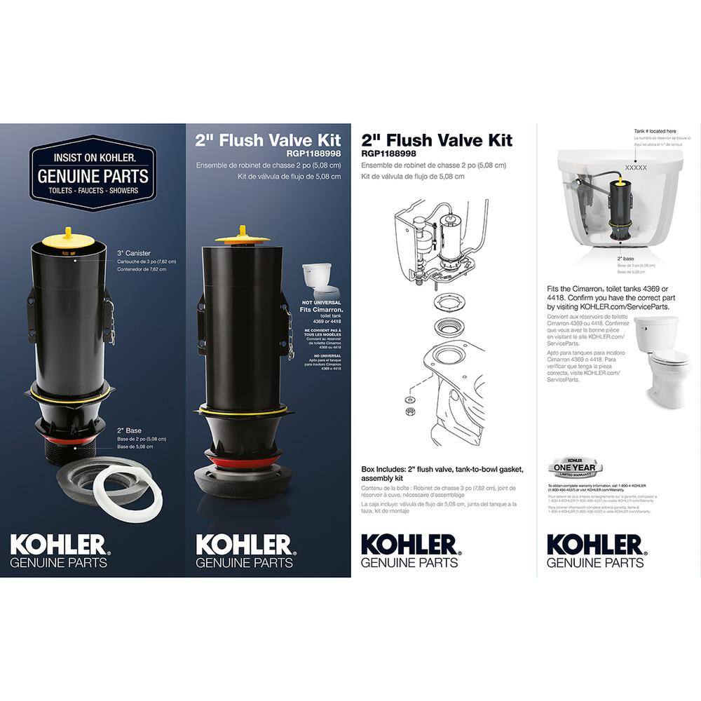 KOHLER 2 in. Toilet Flush Valve Kit RGP1188998