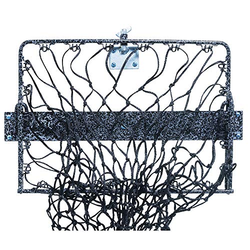 Hay Hoops Wall Hay Feeder with Net Black