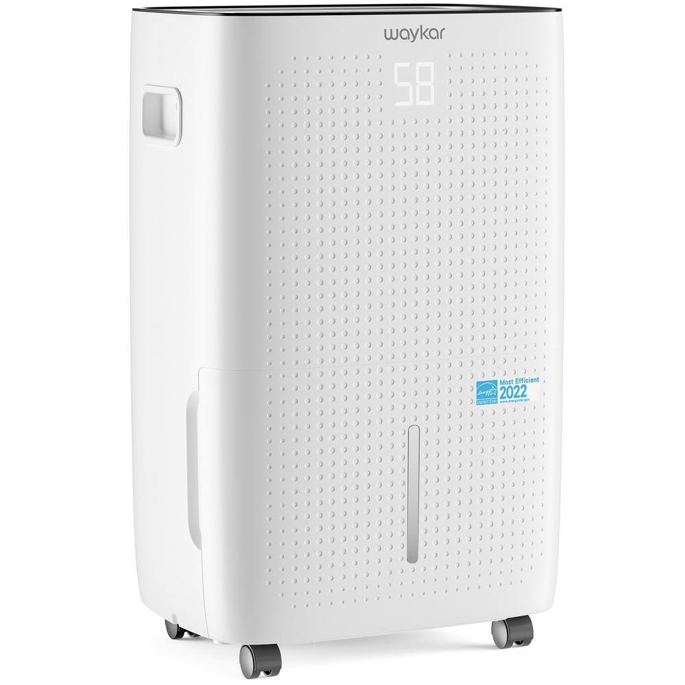 waykar 150-Pint Energy Star Dehumidifier with Water Tank up to 7000 sq. ft. Large Space Essential White Portable HDCXJD026C-150