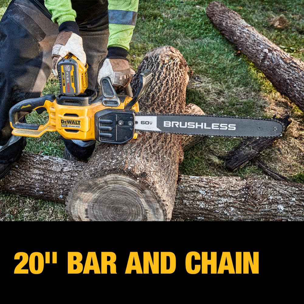 DEWALT 60V MAX Chainsaw 20 Brushless Cordless Kit ;