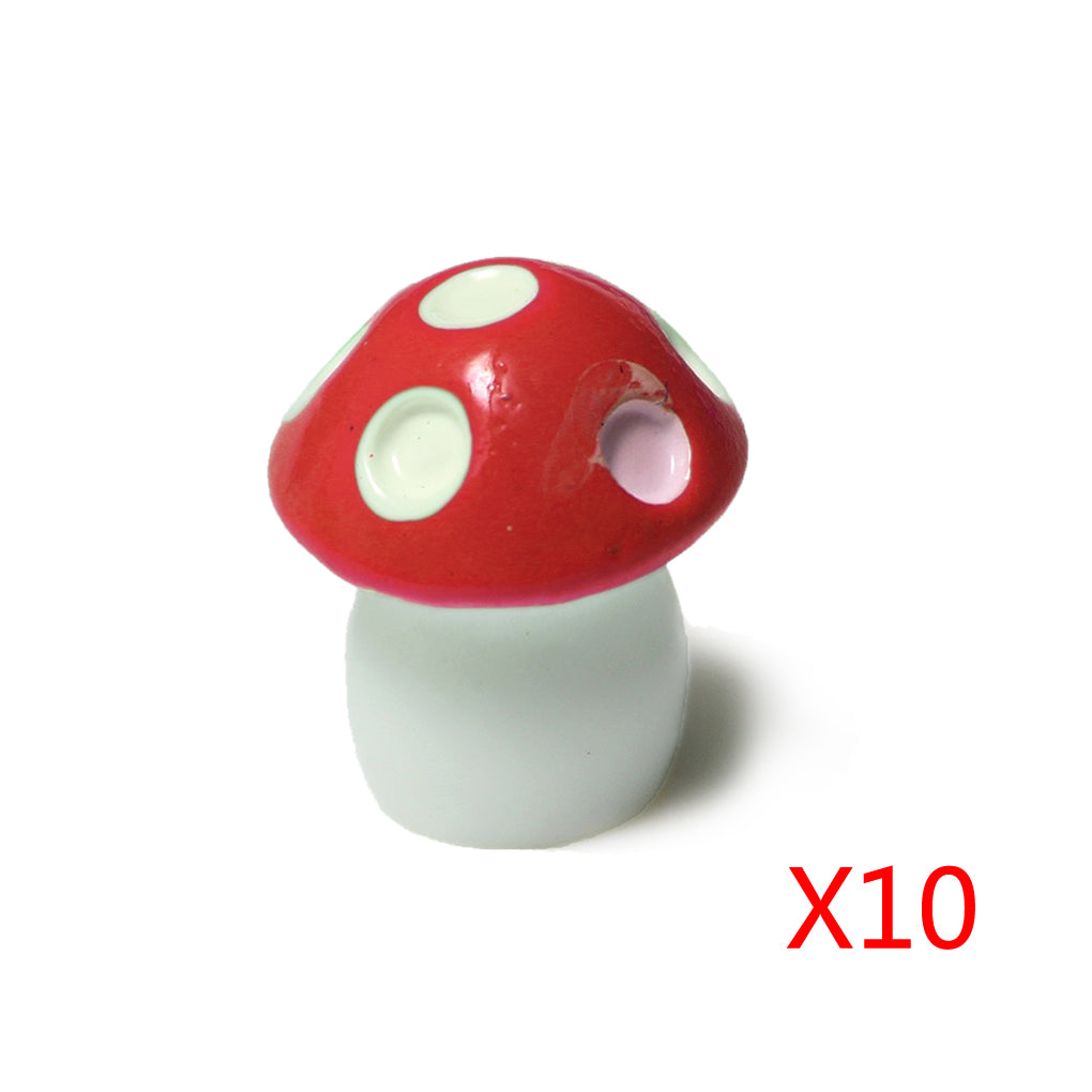 10Pcs Mushroom Toadstool Fairy Garden Terrarium Figurine