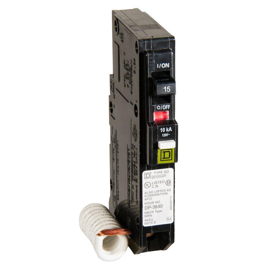 Square D QO 15 Amp Single-Pole Combination Arc Fault Circuit Breaker (6-Pack) QO115CAFIC6