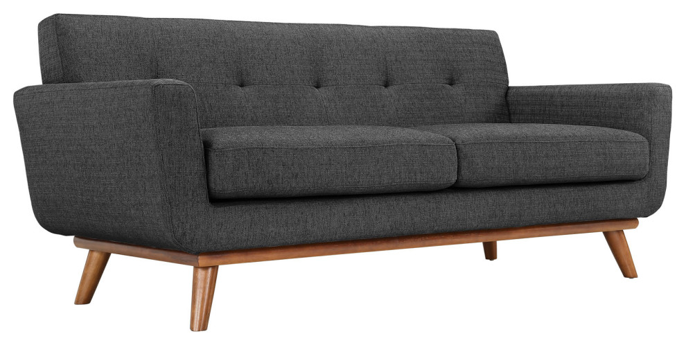 Gray Engage Loveseat and Sofa Set of 2   Midcentury   Living Room Furniture Sets   by Beyond Design  ampMore  Houzz