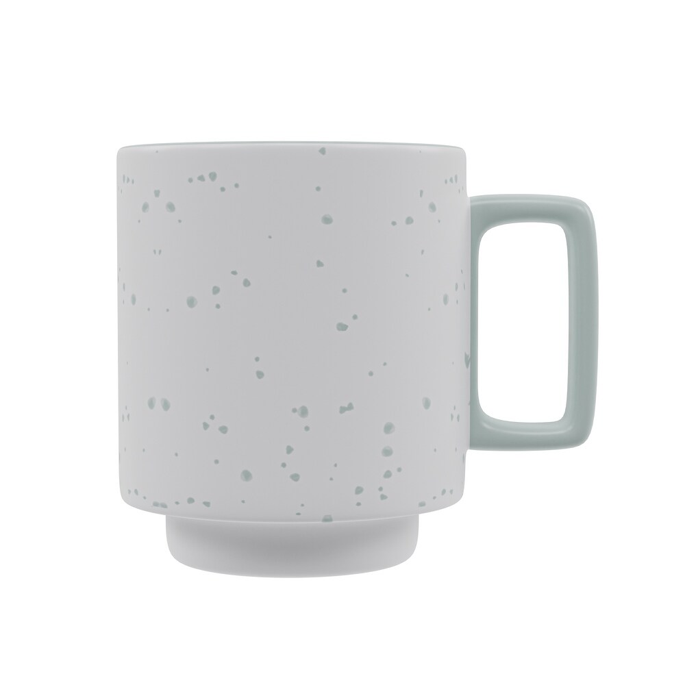 American Atelier Speckled Stackable Mugs Set of 2   14 oz