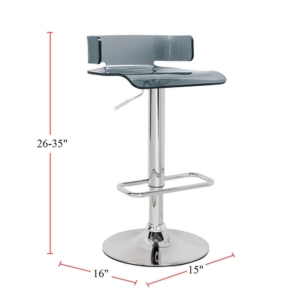 Acrylic Adjustable Stool with Swivel Base