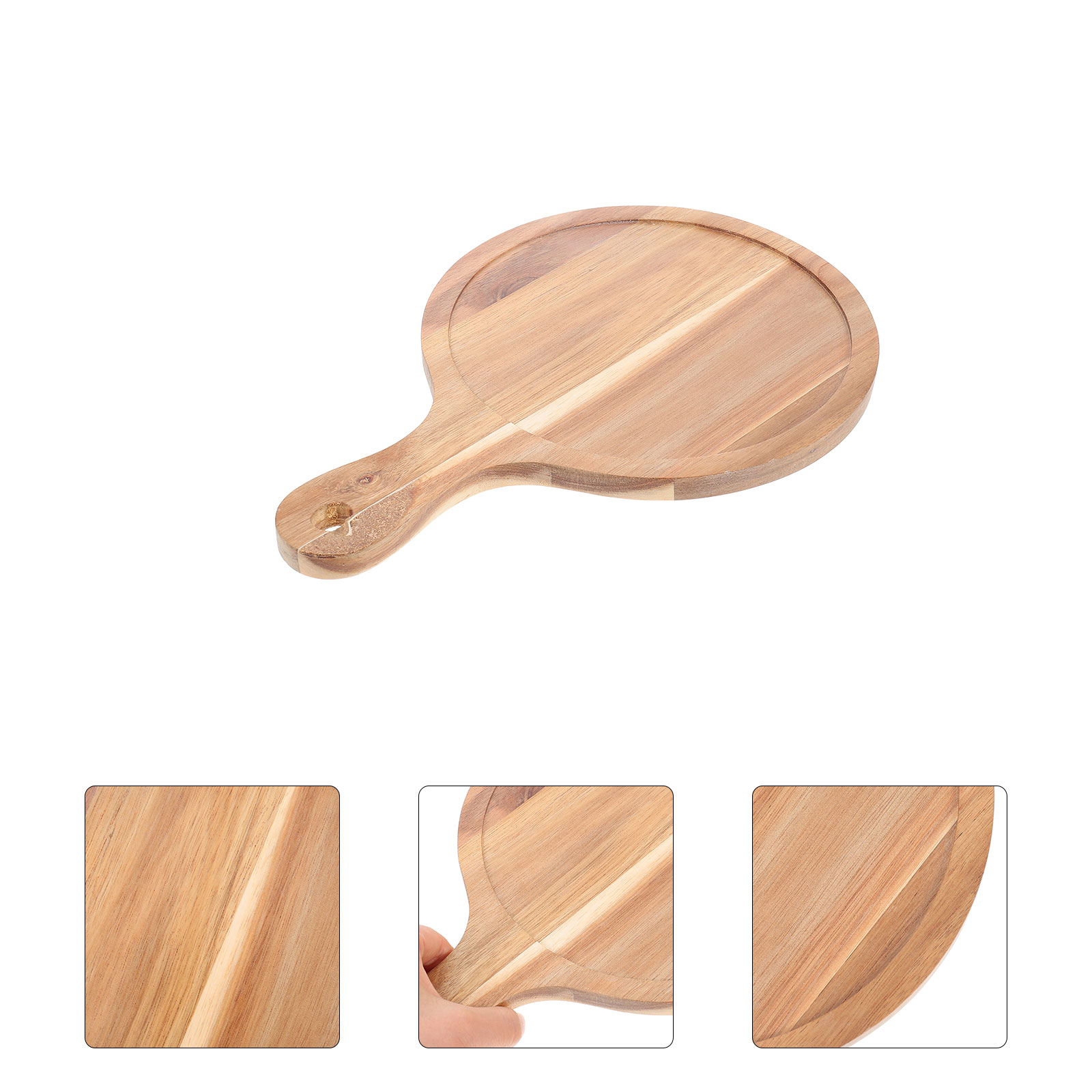 Board Pizza Cutting Wooden Wood Cheese Plate Cut Bread Round Paddle TrayPlatterbread Kitchen Decorative Serving