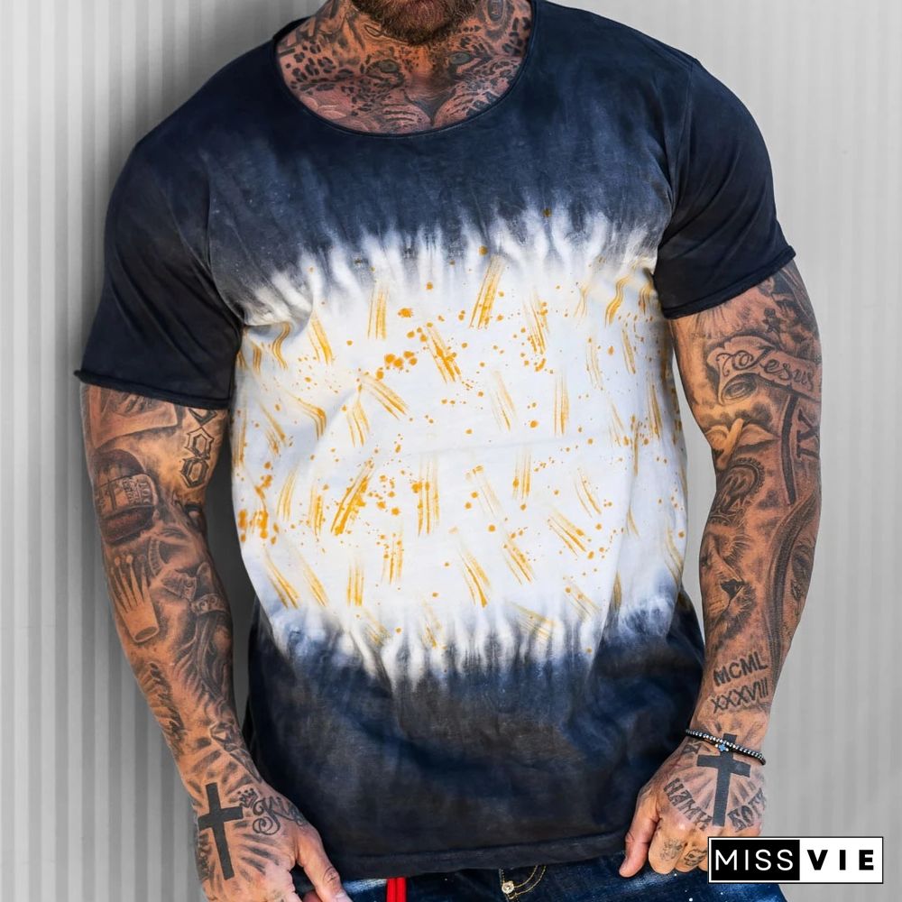 Spring Trend Punk Tie-Dye Slim T-Shirt