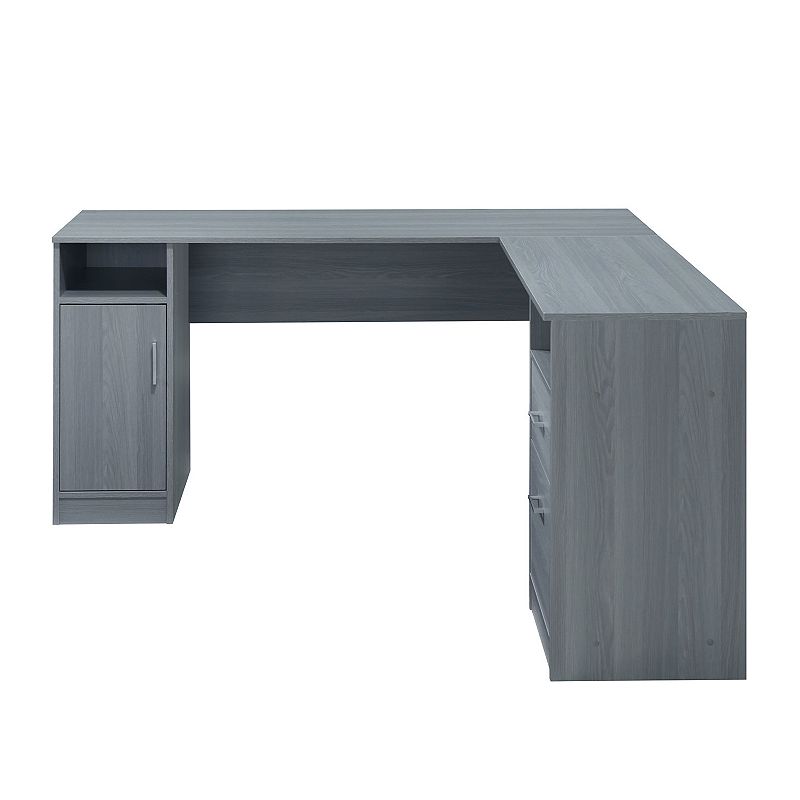 Techni Mobili Functional L-Shape Desk with Storage