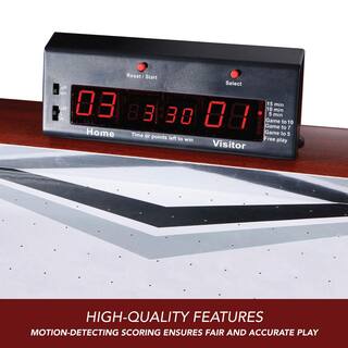 Hathaway Midtown 6 ft. Air Hockey Family Game Table w Electronic Scoring High-Powered Blower Strikers and Pucks BG1037