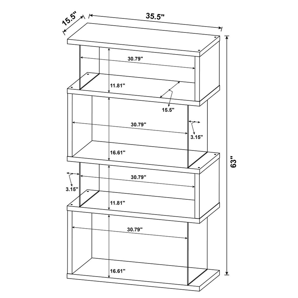 Coaster Furniture Emelle 4 Tier Bookcase
