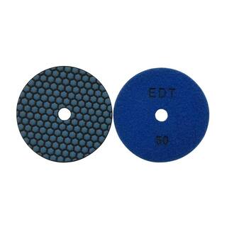 EDiamondTools 5 in. High Performance StoneConcrete Polishing Pads 10 Pad Set Wet or Dry #50 (2) #100 (2) #200 (2) to #3000 Grit RDU555112248153