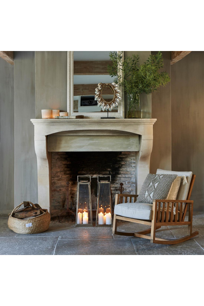 Wooden Cushioned Rocking Chair  Rivi√®ra Maison Panama   Transitional   Rocking Chairs   by Oroa   Distinctive Furniture  Houzz